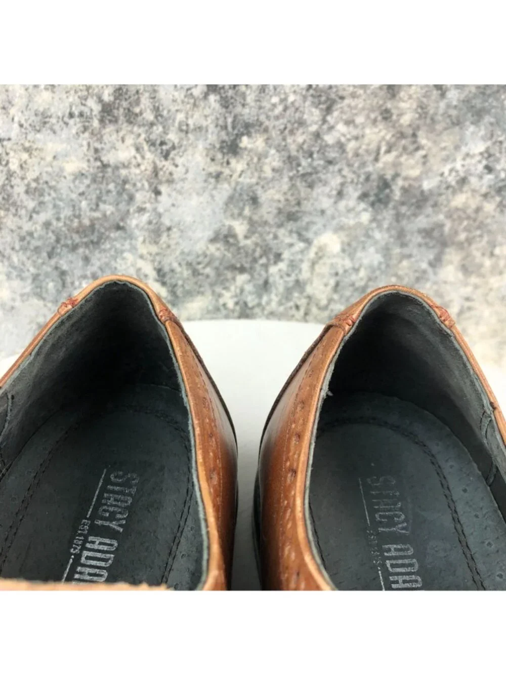 Stacy Adams Men's Size 8M Garrison Brown Leather Wingtip Brogue Oxford Shoes